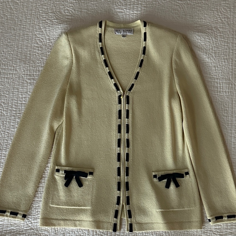St John Yellow and Black Women's Vintage  Jacket